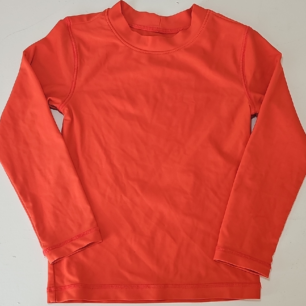 Primary 2-3 Tomato Red Kids Longsleeve Rashguard Swim Shirt